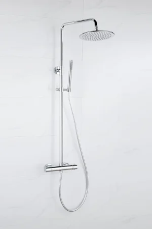 Affaire À Saisir Fortifura Calvi Ensemble de douche pluie - thermostatique - douche principale 25cm - flexible lisse - douchette à main - chrome