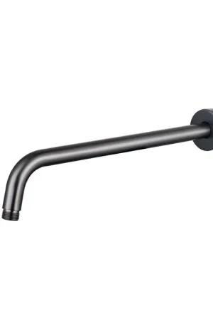 Vente Flash Fortifura Calvi Ensemble de douche à encastrer - rond - thermostatique - bras mural - glissière - douche principale de 25 cm - douchette ronde - flexible de douche en métal - Gunmetal PVD brossé