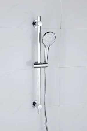 Adema Sparkle 2.0 Jeu de barre de douche - barre de douche 70cm - douchette ronde - flexible de douche métallique - chrome Satisfait Ou Remboursé