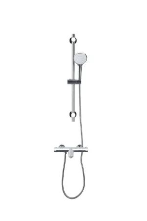 Adema Sparkle 2.0 Ensemble de bain - robinet de baignoire thermostatique - barre de douche 70 cm - douchette ronde - flexible de douche métallique - chrome Bon Marché