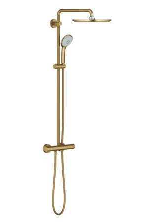 Achetez Aujourd'hui GROHE Euphoria XXL Colonne de douche avec robinet thermostatique et douche de tête Rainshower Cosmo 310 et douchette cool sunrise brossé (or)