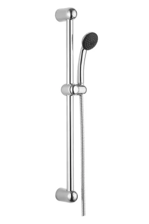 Vente Directe Go by Van Marcke ensemble de douche complet chromé 66 cm douchette 1 jet barre de douche avec support de douchette réglable 66 cm flexible 150 cm