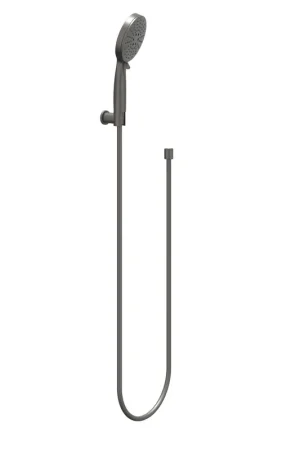 Vente Directe IVY Ensemble de douchette à main - réglable - 3 jets - avec support mural réglable - flexible de douche 150cm - modèle barre - 120 cm - métal noir brossé PVD