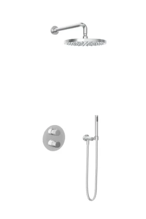 Achat Immédiat Hotbath Buddy IBS Ensemble de douche pluie - inverseur 2 voies - bras mural 35 cm - pomme de douche ronde 30 cm - douchette barre - chrome