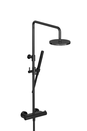 Affaire À Saisir Hotbath COBBER Ensemble de douche de tête Thermostatique Noir poli PVD