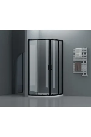 Adema Dawn Cabine de douche - 80x80cm - quart de cercle - noir mat Expédié Aujourd'hui