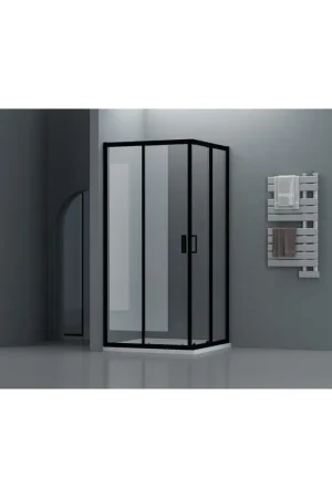 Adema Dawn Cabine de douche - 90x90cm - carré - noir mat Certifié