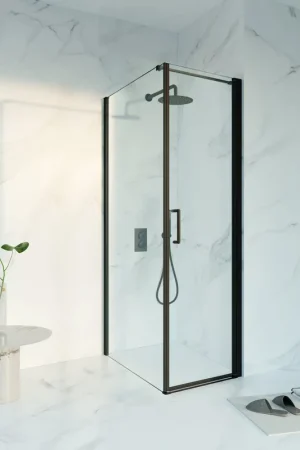 Usine Directe Fortifura Galeria Cabine de douche - 60x90x200 - Profil verre de sécurité - anticalcaire - noir mat