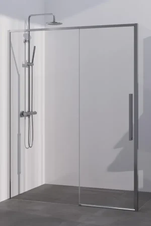 Vente Flash BRAUER Season cabine de douche - 160x100x200cm - porte coulissante - verre transparent - réversible - traitement du verre - inox