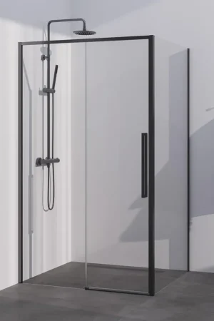 Acheter En Ligne BRAUER Season cabine de douche - 120x90x200cm - porte coulissante - verre transparent - réversible - revêtement de verre - Gunmetal
