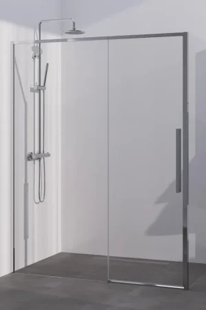 Vente Flash BRAUER Season cabine de douche - 160x90x200cm - porte coulissante - verre transparent - réversible - traitement du verre - chromé