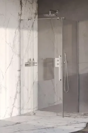 Vente Flash BRAUER Stellar Cabine de douche - 100x90x200cm - porte battante - traitement verre - réversible - verre clair - Chrome