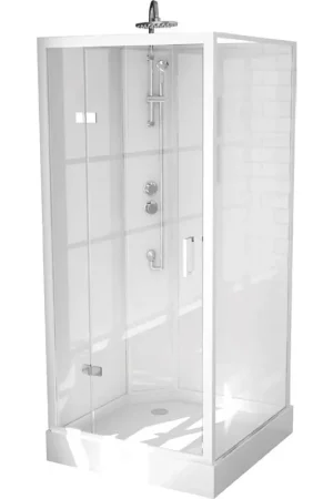 GO by Van Marcke Khone V cabine de douche complètement fermée 90x90cm carré 1 porte pivotante Dernier Modèle