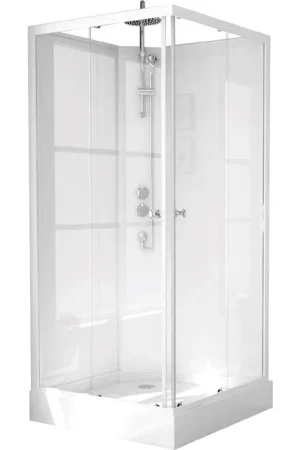GO by Van Marcke Khone IV cabine de douche complète fermée 90x90cm carrée 2 portes coulissantes Solde