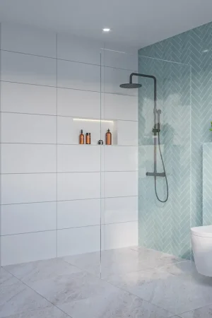Achetez Aujourd'hui Fortifura Galeria Douche à l‘italienne - verre clair - 110x200cm - 8mm - nano - profilé encastrable invisible