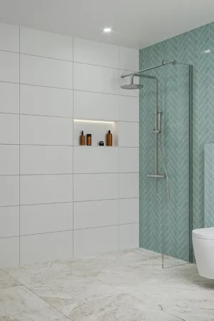 Achetez Aujourd'hui Fortifura Galeria Douche à l‘italienne - 30x200cm - verre clair - Chrome