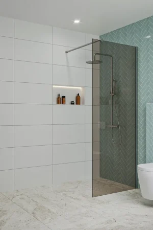 Achat Immédiat Fortifura Galeria Douche à l‘italienne - 80x200cm - verre fumé - Chrome