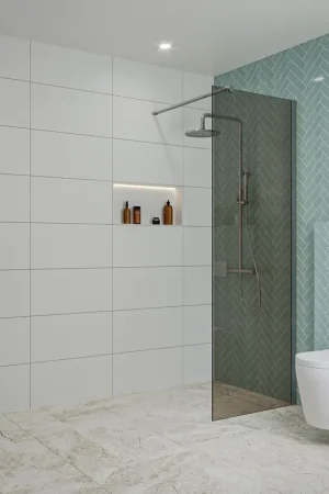 Achat Immédiat Fortifura Galeria Douche à l‘italienne - 70x200cm - verre fumé - Chrome