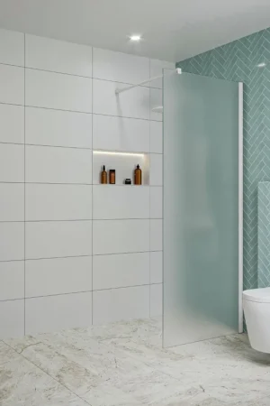 Vente Directe Fortifura Galeria Douche à l‘italienne - 80x200cm - verre satiné - Blanc mat