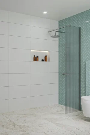 Affaire À Saisir Fortifura Galeria Douche à l‘italienne - 50x200cm - verre nervuré - Chrome
