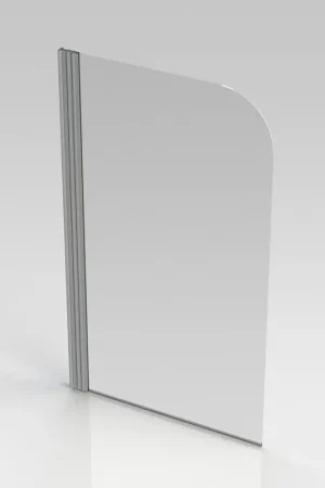 Affaire À Saisir Nemo Start Pannello pare-baignoire 1 pièce 80x140cm verre de sécurité clair 5 mm profils en aluminium poli réversible