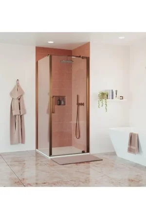 Acheter En Ligne Crosswater Optix Paroi latérale pour porte pivotante - 90cm - bronze brossé