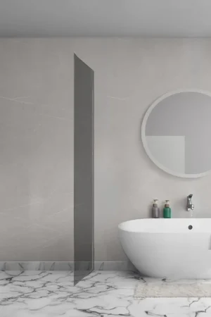Achetez Aujourd'hui Aqua Vista Lokla Cuadra paroi latérale - 80x200cm - incl. kit de montage - pour cabine de douche - verre fumé - gunmetal