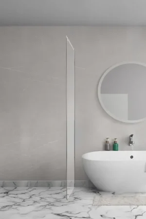Aqua Vista Oria Cuadra paroi latérale - 110x200cm - avec kit de montage - pour cabine de douche - Chrome Satisfait Ou Remboursé