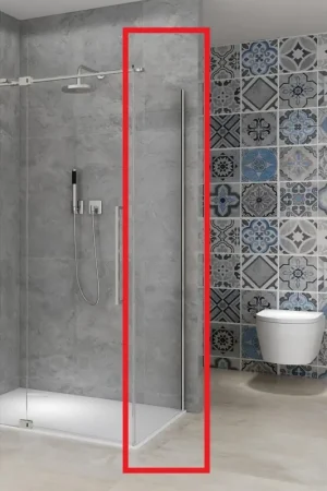 Van Rijn Products ST08 Paroi fixe - 70x200cm - verre transparent - épaisseur 8mm - profilé mural - Inox Usine Directe
