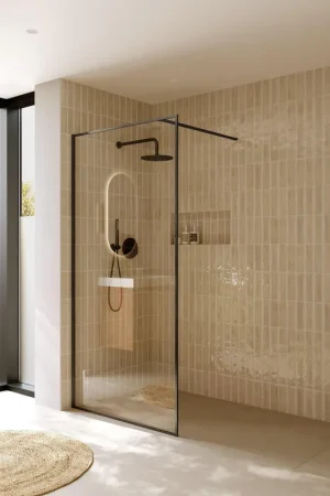 Achat Immédiat Riho Define Paroi de douche walk-in - 100x200cm - Gunmetal mat