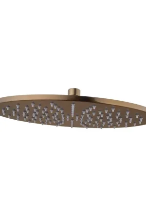 Achat Immédiat Wiesbaden UniMatch pomme de douche ronde 30 x 0,8 cm bronze brossé cuivre PVD