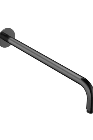 Top Vente Hotbath Ace Bras de douche mural - mur - 42cm - Noir poli PVD