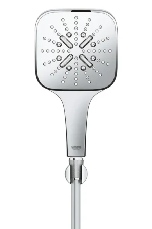 Achetez Aujourd'hui GROHE Rainshower SmartActive 130 Cube Ensemble de douchette - 3 types de jets - carré - avec support - flexible lisse - 150 cm - chrome