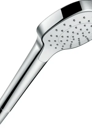 Affaire À Saisir Hansgrohe Croma Select E douchette à main 1 jet EcoSmart 1/2 xØ11cm avec jet pluie (9L/min) blanc/chrome