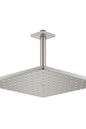 Affaire À Saisir GROHE Rainshower Mono 310 Cube Douche de tête - 31x31cm - 1 jet - bras de plafond 14,2cm - supersteel