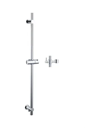 Achat Immédiat Fortifura Calvi Barre de douche - 90cm - avec coude d‘alimentation mural intégré - Chrome