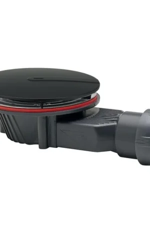 Wirquin Slim+ bonde de receveur de douche - peu profonde - 90mm - avec couvercle ABS - noir mat Petit Prix