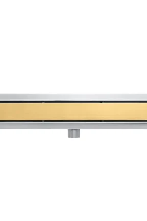 Vente Directe Fortifura Galeria grille réversible - 120cm - Laiton brossé PVD (Or)