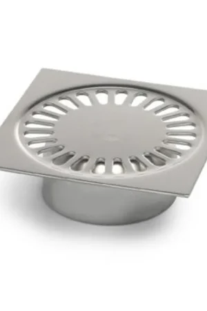 Vente Directe Aquaberg Grille en acier inoxydable pour 182150050 132x132mm incl. garde d‘odeurs