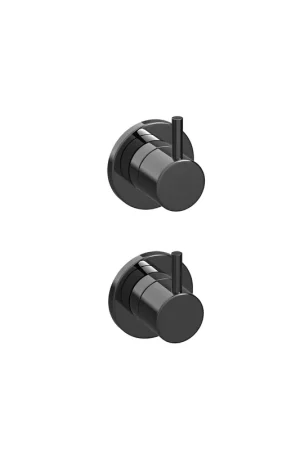 Acheter En Ligne Hotbath COBBER Partie apparente - Corps encastré inverseur 2 voies PBP Noir poli PVD