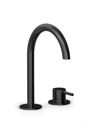 Authentique Hotbath COBBER Mitigeur de lavabo 2 trous Noir poli PVD