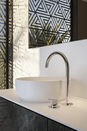 Achetez Aujourd'hui Hotbath Cobber Mitigeur de lavabo - haut - sur plage - sans vidage - Chrome
