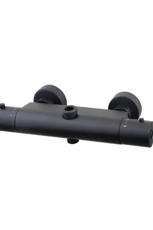 Wiesbaden Caral Mitigeur thermostatique pour ensemble de douche pluie thermostatique en saillie mat noir Offre Limitée