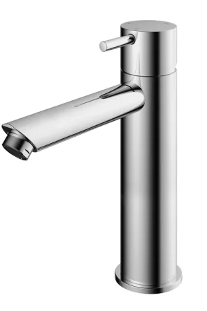 Vente Flash Hotbath Cobber mitigeur de lavabo hauteur moyenne avec bec droit sans bonde chromé
