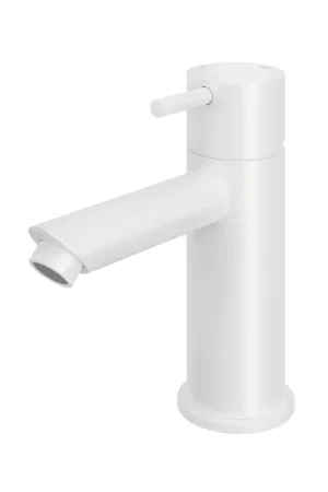 Affaire À Saisir Hotbath Cobber mitigeur lavabo bas avec bec droit sans vidage blanc mat