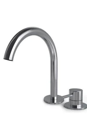 Bon Marché Hotbath BUDDY Mitigeur pour lavabo - 2 trous - Chrome