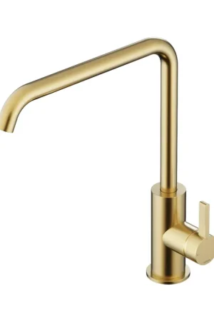 Authentique Hotbath Ace Mitigeur de cuisine - montage en surface - bec orientable - Laiton brossé PVD