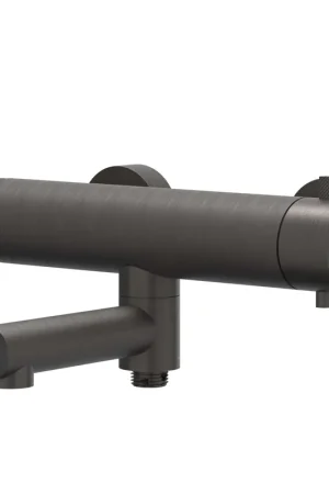 Achetez Aujourd'hui IVY Tribe Mitigeur de bain thermostatique apparent - bec de baignoire orientable - inverseur - acier inoxydable 316 - noir carbone brossé PVD