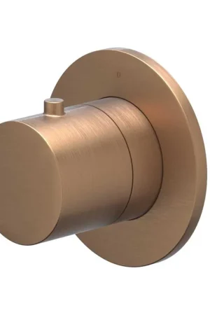 Achetez Aujourd'hui IVY Bond Pièce de finition - pour mitigeur de douche encastré - robinet d‘arrêt - symmetry - rosace ronde - Cuivre brossé mat PVD