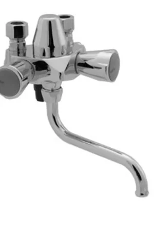 Venlo Nimbus II Messing Eco robinet poussoir combinaison y compris bec inférieur 8 bar chrome Populaire